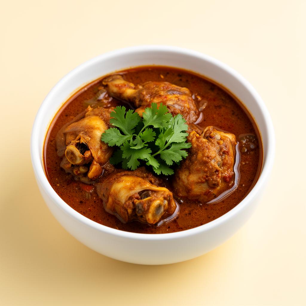 Cooked Spicerra Chicken Curry in a bowl