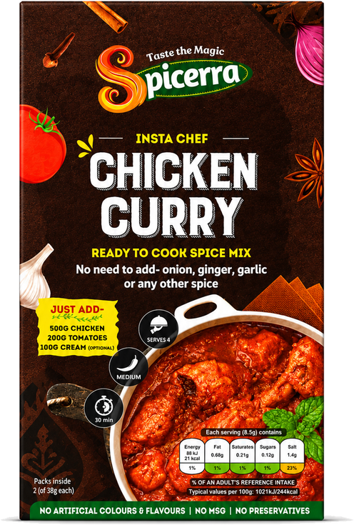 Spicerra Chicken Curry ready-to-cook Indian curry mix